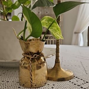 Vintage Brass Money Bag